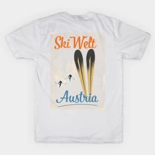 Skiwelt Austria Ski poster T-Shirt